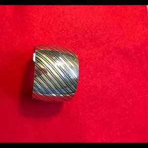 Silver tone cuff bracelet